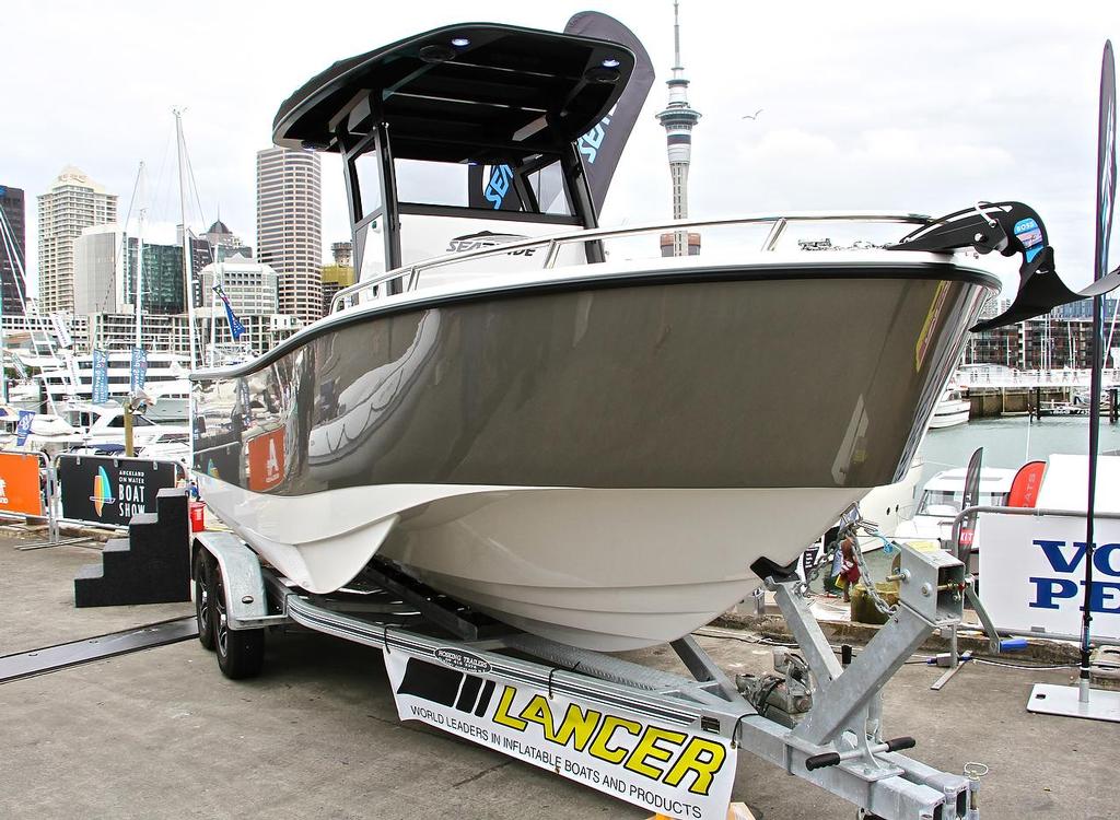 Auckland On The Water Boat Show - Day 3 - October 1, 2016 - Viaduct Events Centre - latest SeaBlade from Lancer © Richard Gladwell www.photosport.co.nz